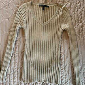 Metallic sweater top
